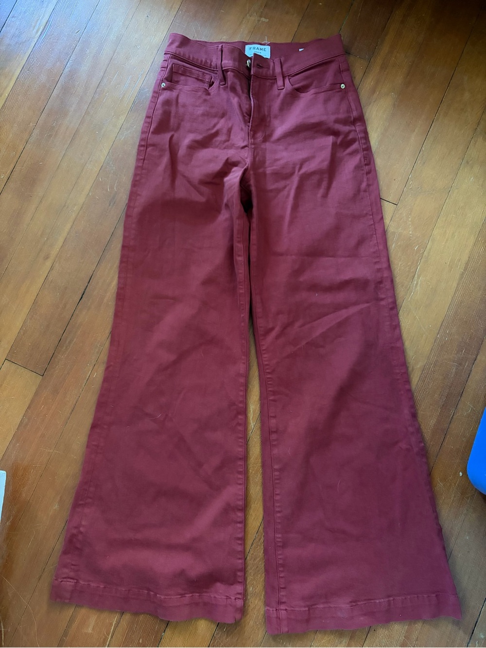 Frame Denim Le Palazzo Pants in Deep Wine